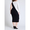 ELOQUII Women's Plus Size Colorblocked Asym Dress - 3 of 3