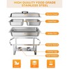 GustoWave Chafing Dish , 8 QT Food Servers and Warmers Stainless Steel Chafing Dish Buffet Set with Water Pan - 4 of 4