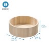 iDESIGN Renewable Wood Collection in Paulownia Wood Tall Turntable Organizer: Kitchen Storage, Hand Wash, 11"x11"x4" - 3 of 4