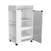 Kitchen Cart with Two-Side Shelves and Glass Door - 2 of 4