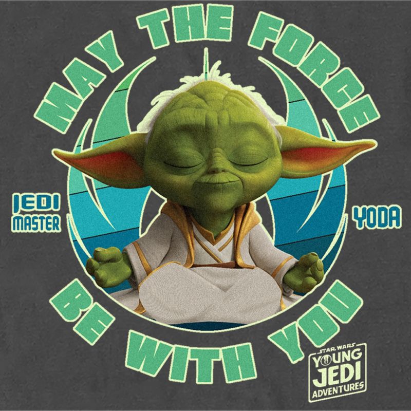 Men's Star Wars: Young Jedi Adventures Jedi Master Yoda May the Force be With You T-Shirt, 2 of 6