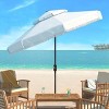 Milan Fringe 9Ft Double Top Crank Umbrella - PAT8208 - Safavieh - 2 of 4