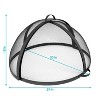 Sunnydaze Outdoor Heavy-Duty Steel Mesh Round Easy-Opening Camp Fire Pit Spark Screen Lid with Hinged Door -  Black - 3 of 4