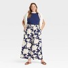 Women's High-Rise Wide Leg Linen Pull-On Pants - Ava & Viv™ - 3 of 3