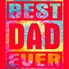 Women's Design By Humans Vintage Tie Dye Best Dad Ever By Racerback Tank Top - 2 of 2