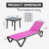 PAGED Chaise Lounge Chair with Side Table Outdoor Patio Lounge Chairs 5 Position Adjustable Backrest for Outside, Pool, Backyard, Beach - 3 of 4
