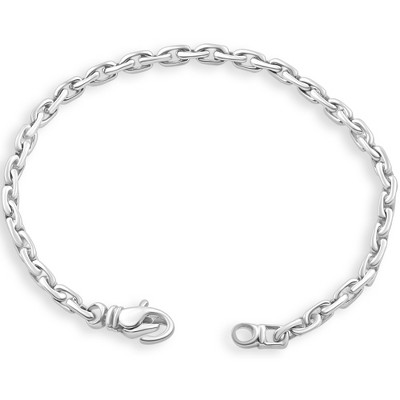 Pompeii3 Men's Rolo Link 14k Gold (15gram) or Platinum (25gram)  Link Bracelet 8.5"