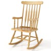 Tangkula 2 PCS Patio Rocking Chair Solid Wood Outdoor Porch Rocker Chair with Rubber Wood Frame Indoor Wooden Rocking Chair Natural - 4 of 4