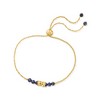 Ross-Simons 3.50 ct. t.w. Sapphire Bead Bolo Bracelet in 14kt Yellow Gold Size - 3 of 4