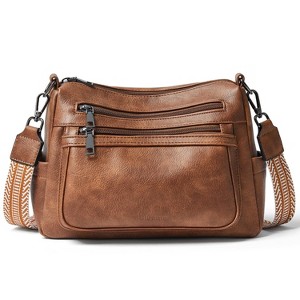 Generic 7L Crossbody Purses, Pocketbooks Medium Crossbody Bags Vegan Leather Shoulder Handbags with Guitar Strap - 1 of 4