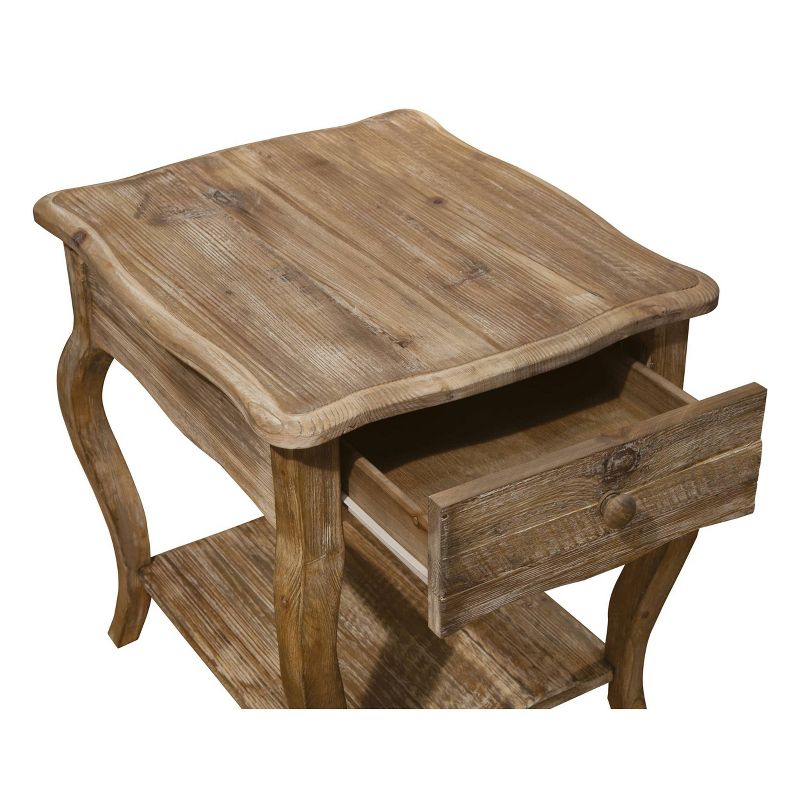 Rustic Reclaimed End Table Distressed Brown - Alaterre Furniture, 4 of 6