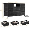 8 Drawer Dresser TV Stand with LED Lights & Charging Station,Wide Console Table for 55 Inch TV, Dresser Organizer for Living Room, Closet, Entryway - 2 of 4