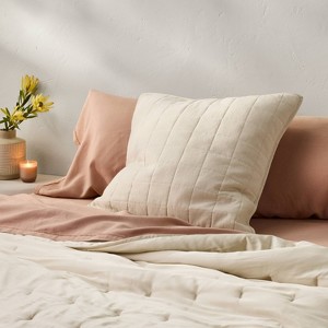Heavyweight Linen Blend Quilt Pillow Sham - Casaluna™ - 1 of 4