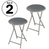 Lavish Home Set of 2 Folding Bar Stools, Heavy-Duty 18 in. Stools with 225lb Capacity and Padded Seats for Dorm, Recreation or Game Room - 2 of 4