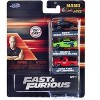 "Fast & Furious" 3 piece Set "Nano Hollywood Rides" Diecast Model Cars by Jada - 3 of 3
