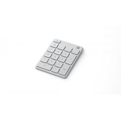 Microsoft Number Pad Glacier - Bluetooth 5.0 Connectivity - 2.4 GHz Frequency Range - Connect up to 3 devices - 1.3mm low profile key travel