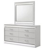 Glam Modern Style Mirror Made with Wood in White (INCLUDES MIRROR ONLY) same asG150108643 (B is NJ inventory, G is CA inventory,) - 4 of 4