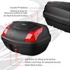 AHR 48L Motorcycle Tour Tail Box Scooter Trunk Storage Lock Carrier Case for Helmet Black - 3 of 4