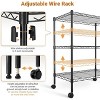 Vynxaria 3-Tier Heavy Duty Storage Shelves 750Lb Capacity, 24.02" D x 13.78" W x 31.98" H Shelving Unit for Pantry, Garage, Laundry and Kitchen, Black - 4 of 4