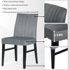 QingMoon Modern Dining Chairs Set of 2, Upholstered Kitchen Chairs, Channel Tufted Design for Home Party and Dining Room - 2 of 4