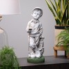 Northlight Golfer Boy with Clubs Outdoor Garden Statue - 17" - 4 of 4