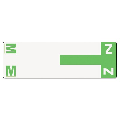 Smead Alpha-Z Color-Coded First Letter Name Labels M & Z Light Green 100/Pack 67164