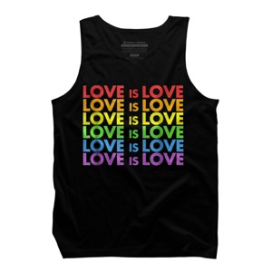 Adult Design By Humans Pride Love is Love By Luckyst Tank Top - Black - Large - 1 of 2