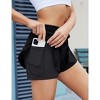 Womens Running Shorts Elastic High Waisted 2 in 1 Drawstring Quick Dry Yoga Workout Gym Athletic Shorts with Pocket - 2 of 3