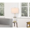 Cal Lighting Lenoir 150W 3 Way Glass Table lamp with Drum hardback Fabric Shade. Priced and Sold as Pairs - 4 of 4