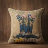 Floral Texas Blue Bonnets Pillow – 17 x 17 inch by Manual Woodworkers and Weavers - 3 of 3