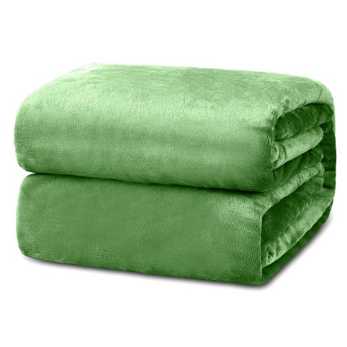 Lux Decor Collection Twin Size Fleece Bed Blanket All Seasons Soft Fuzzy And Cozy 60x80 Green Target