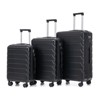 Aukfa 3-Piece ABS Luggage Set 20/24/28 Inch with Combination Lock, 360° Silent Spinner Wheels, Waterproof Matching Suitcases - 2 of 4