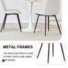 NicBex Modern Dining Chairs Set of 4, Comfy Widened Cushion Faux Leather Seats, Metal Legs for Kitchen/Office/Bedroom - 4 of 4