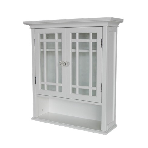 Elegant Home Fashions Slone 2-Door Wall Cabinet, White