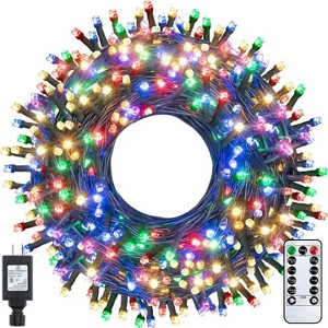 Ollny 400 LEDS Multicolor String Lights (Green Cable, Plug in, 8 Modes, IP44 Waterproof) - 1 of 4