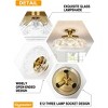 Itopfox Semi Flush Mount Ceiling Light, Gold Globe Glass Farmhouse Lighting Fixture for Kitchen, Bathroom, Hallway, Dining Room (Bulb Not Included) - 4 of 4