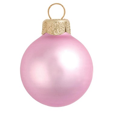 Northlight 12ct Matte Glass Ball Christmas Ornament Set 2.75" - Pale Pink