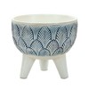 Contemporary Planter Set with Legs and Geometric Leaf Detailing (Set of 2) by Melrose - 3 of 3