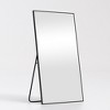 MAYEERTY Aluminum Rectangle Black Full Length Mirror with Stand for Living Room Bedroom - 4 of 4