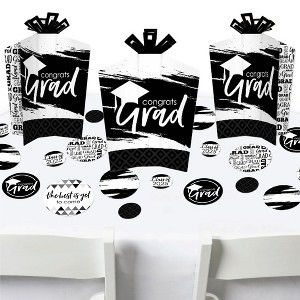 Big Dot of Happiness Black and White Grad Best is Yet to Come 2025 Graduation Party Decor and Confetti Terrific Table Centerpiece Kit 30 Ct - 1 of 4