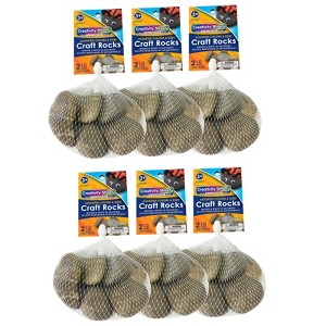 Creativity Street® Craft Rocks, Assorted Natural Colors & Sizes, 2 lbs. Per Pack, 6 Packs - 1 of 3