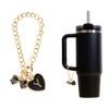 Unique Bargains Heart Bow Water Cup Pendant 1 Pc - 3 of 4