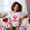 Simply Sage Market Women's Love Vibes Heart Checkered Short Sleeve Graphic Tee - 2 of 4