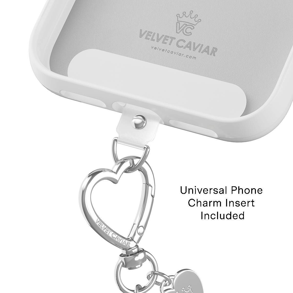 VELVET CAVIAR Tech Charm Accessory Gift Set - Silver Bow Pink Bows - thumbnail 4