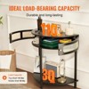 Yukimo Half-Moon Rattan Console Table - 2 Storage Drawers + Rattan Sliding Door, Curved Accent Table for Entryway/Living Room/Bedroom (Black) - 4 of 4