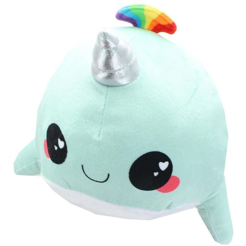 Underground Toys Glitter Galaxy Rainbow Spout Blue Narwhal 12-Inch Collectible Plush, 1 of 3