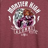 Women's - Monster High - Alumni Art Lightweight French Terry Wide Neck Long Sleeve Shirt - 2 of 4
