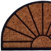 HomeRoots 18" X 30" Beige and Black Rubber and Coir Outdoor Semi Circle Door Mat - 4 of 4