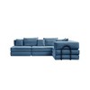 118.2" Oversized Corduroy L-Shaped Sectional Sofa, 6 Pillows, Modular - 2 of 4