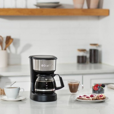 Gourmia 5 Cup One-Touch Switch Coffee Maker with Auto Keep Warm Black: Small Drip Coffee Machine, 700W, Basket Filter ‼️has stains‼️and has mild scratches ‼️